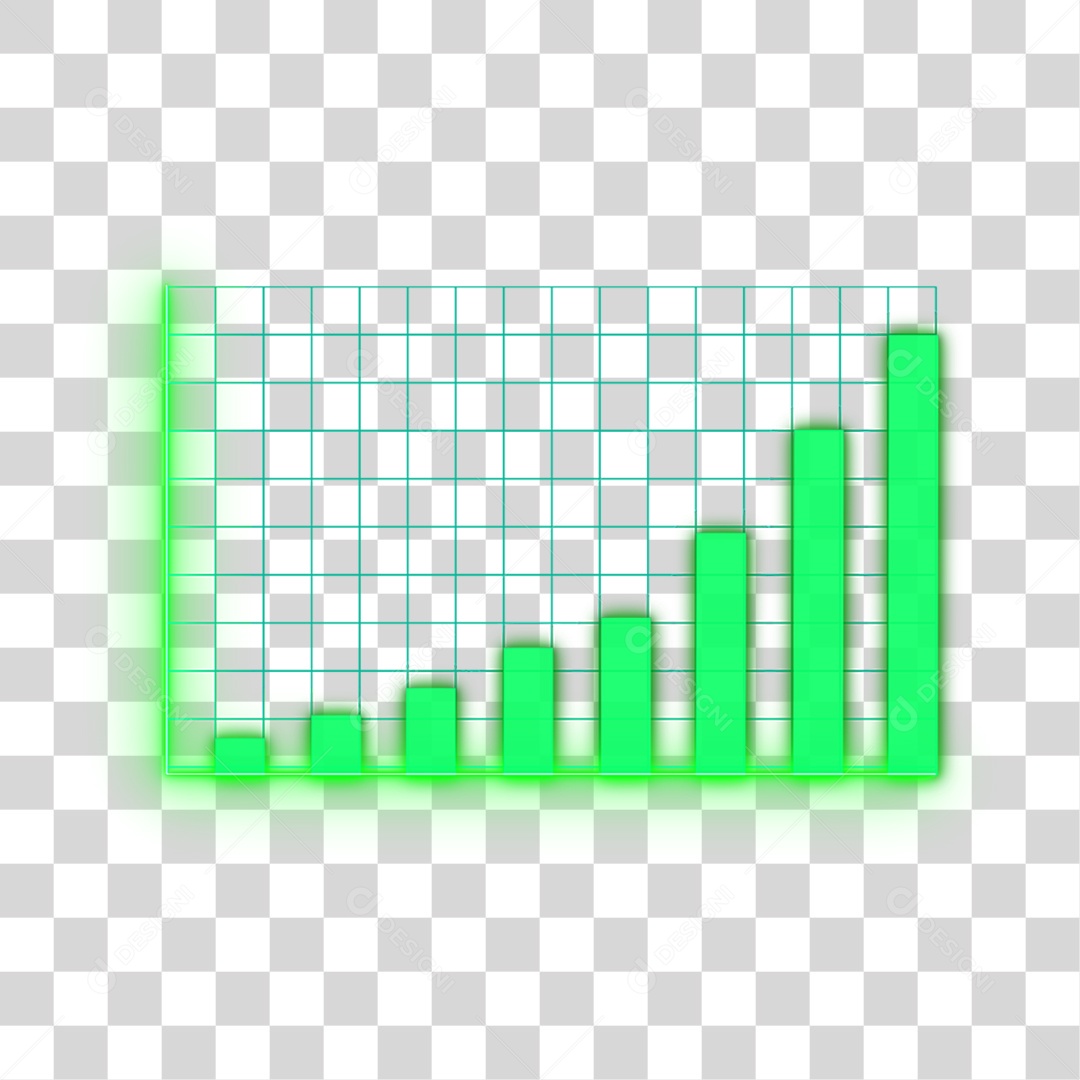 Gráficos Verdes PNG Transparente