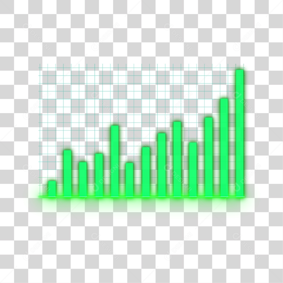 Gráficos Verdes PNG Transparente