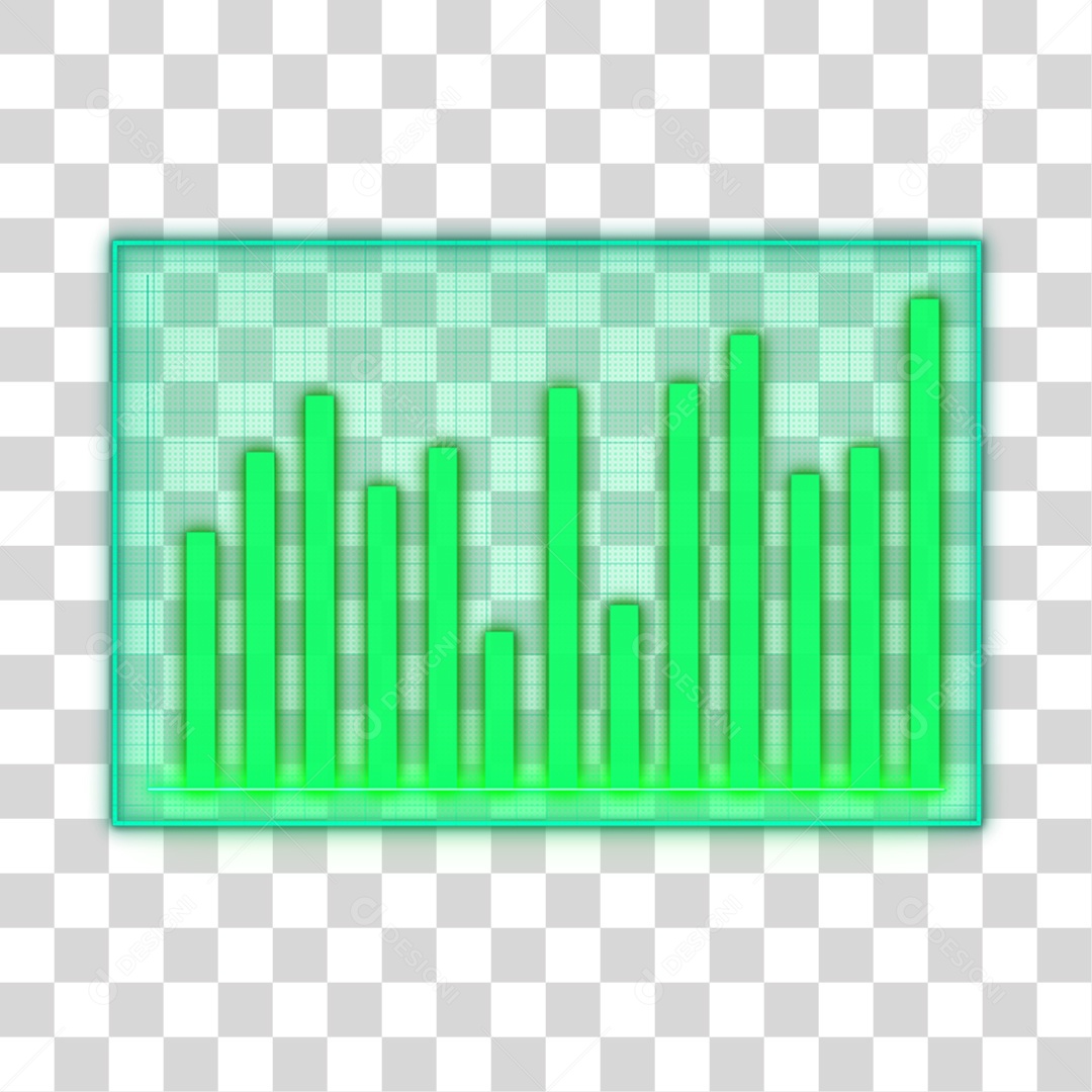 Gráficos Verdes PNG Transparente
