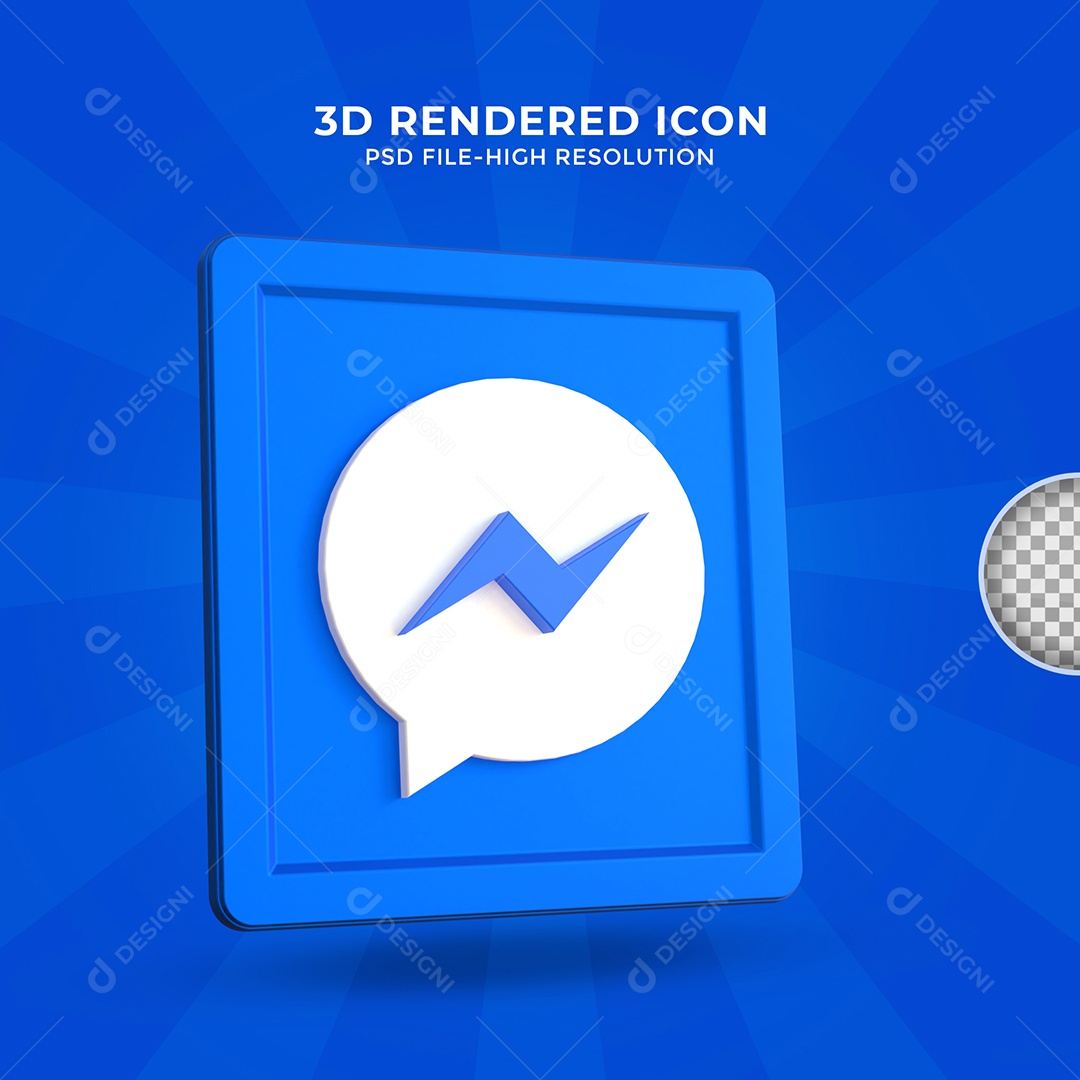 Messenger Elemento 3D Para Composição PSD