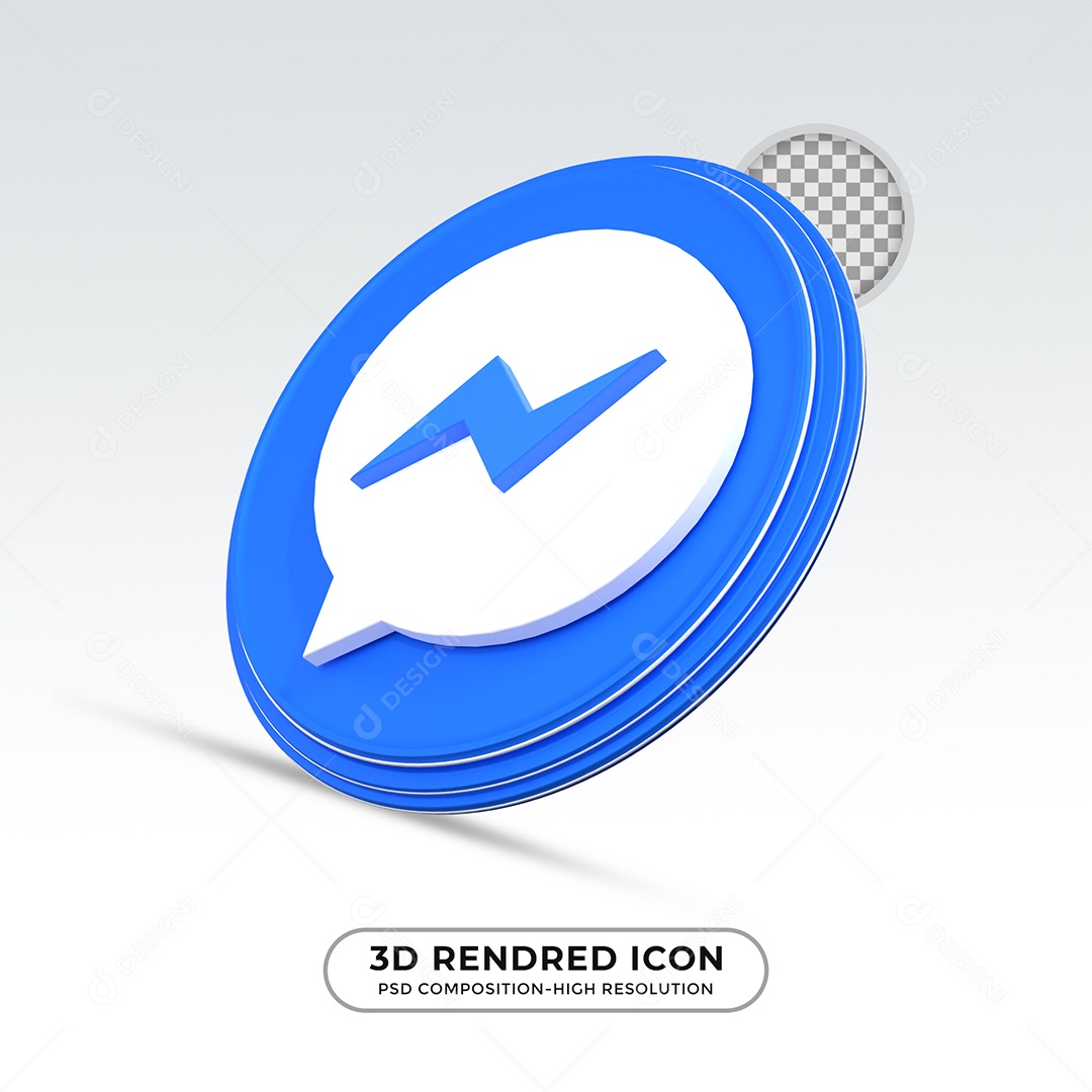 Messenger Elemento 3D Para Composição PSD