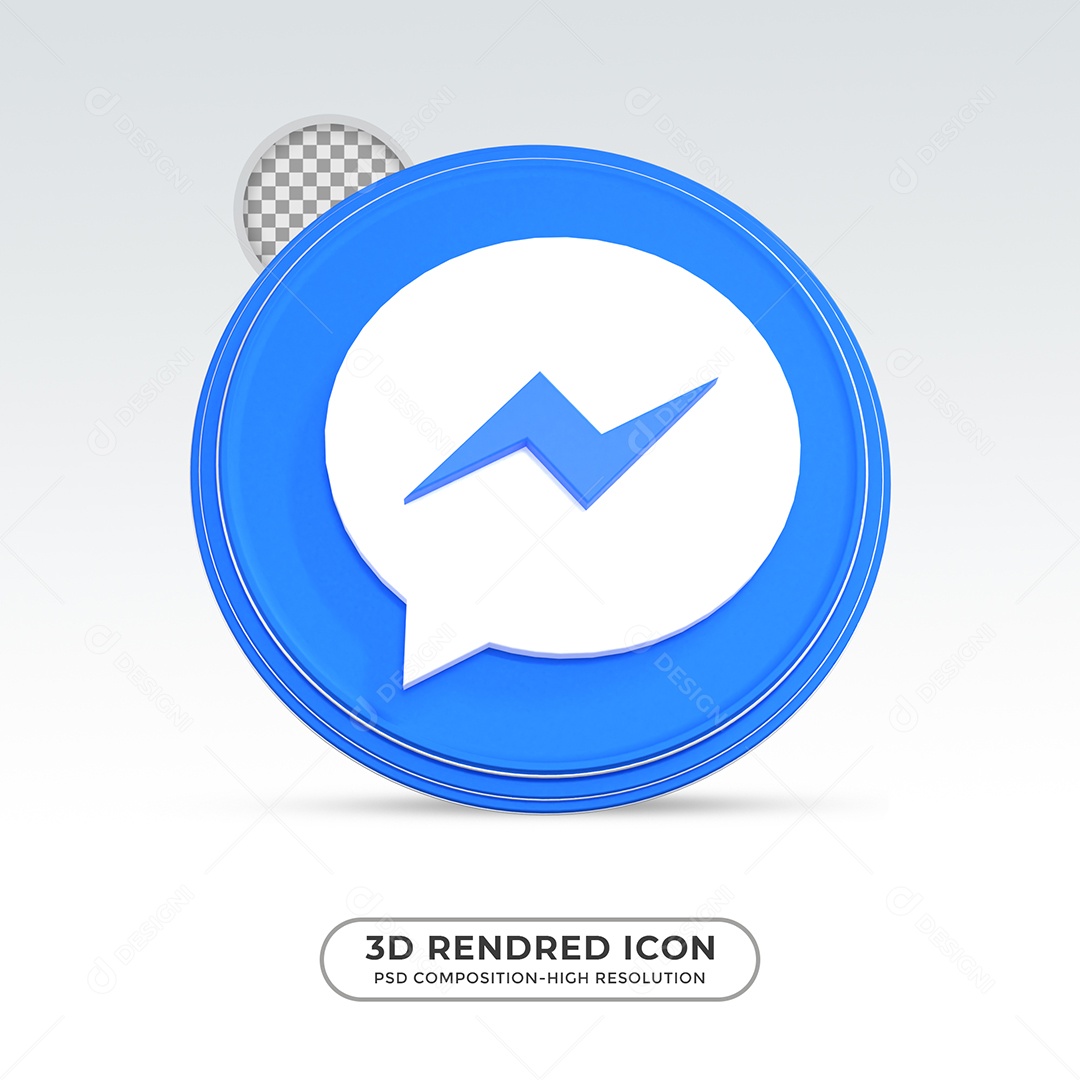 Elemento 3D Messenger Para Composição PSD