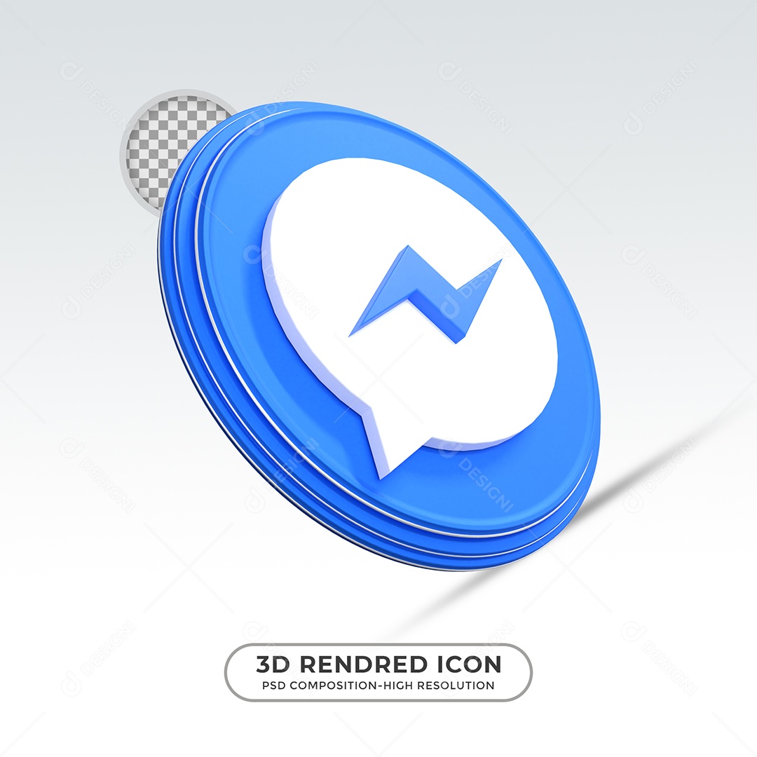 Messenger Elemento 3D Para Composição PSD
