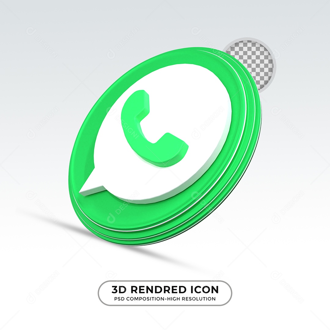 Whatsapp Ícone 3D Para Composição PSD