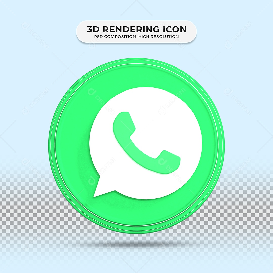 Whatsapp Ícone 3D Para Composição PSD