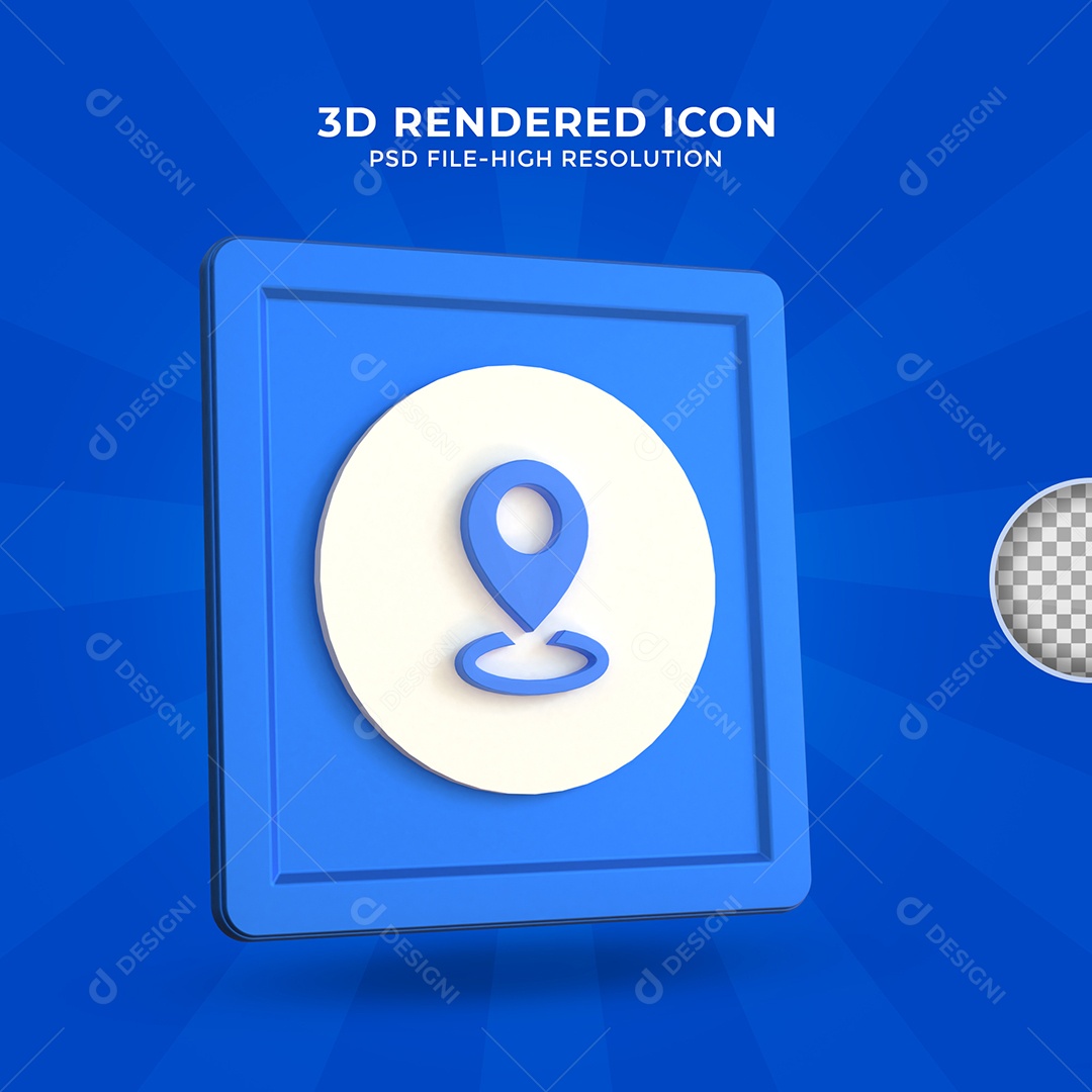 Elemento 3D de Localização para composição PSD