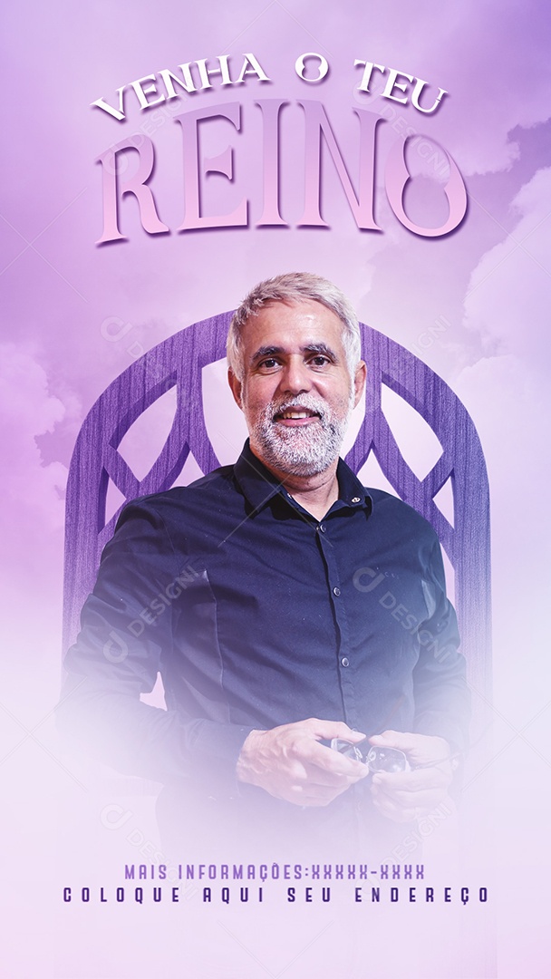 Social Media Flyer Igreja Venha o Teu Reino PSD Editável