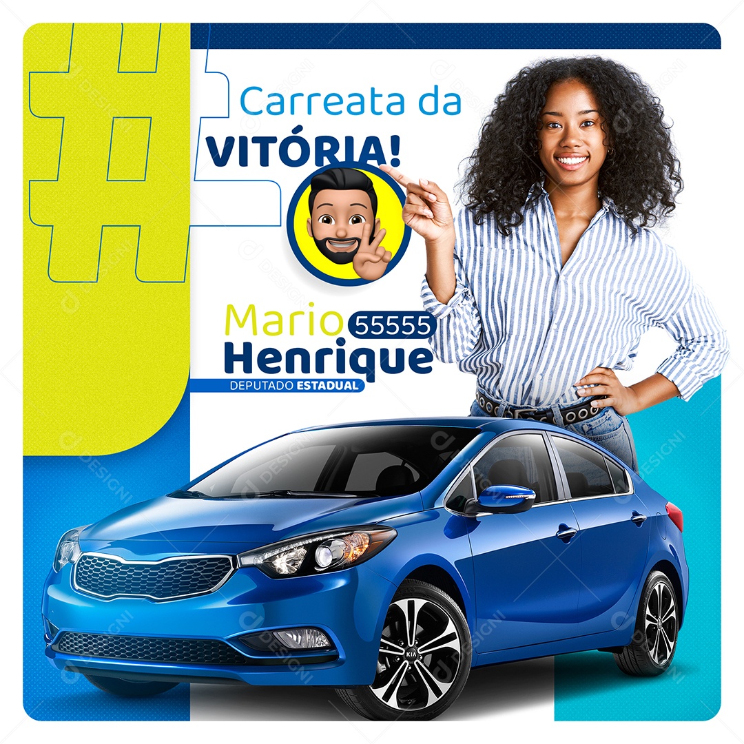 Carreata Da Vitória Venha Participar Social Media PSD Editável