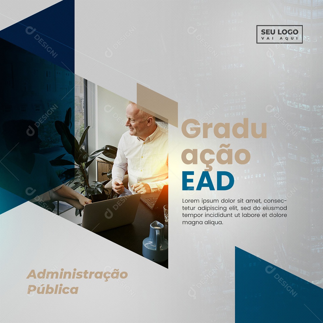 Graduação EAD Sistema Para Internet Venha Conhecer Social Media PSD Editável