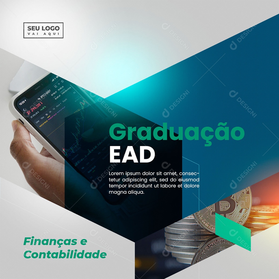 Graduação EAD Sistema Para Internet Venha Conhecer Social Media PSD Editável