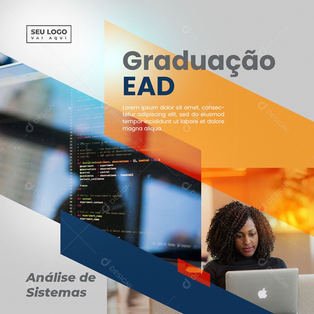 Graduação EAD Sistema Para Internet Venha Conhecer Social Media PSD Editável