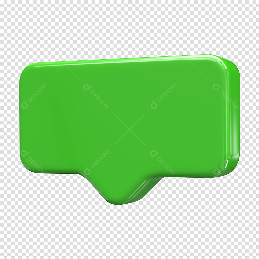 Green Text Box 3D Element For Composition PSD