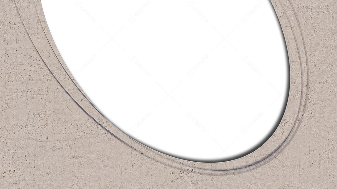 Uma imagem de renderização 3d de muitas paredes de concreto brancas curvas.