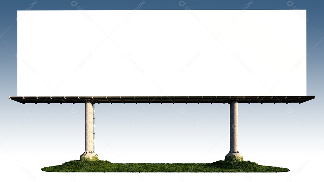 Imagem de maquete do outdoor autônomo de renderização 3d.