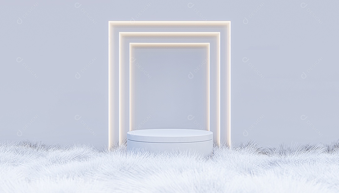 Uma imagem de renderização 3d da exibição do produto em pele branca.