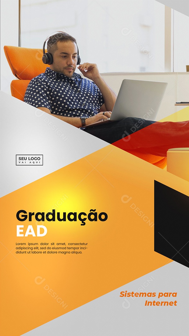 Graduação EAD Sistema Para Internet Venha Conhecer Social Media PSD Editável
