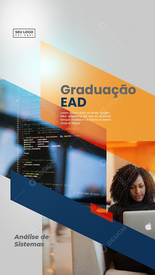 Graduação EAD Sistema Para Internet Venha Conhecer Social Media PSD Editável