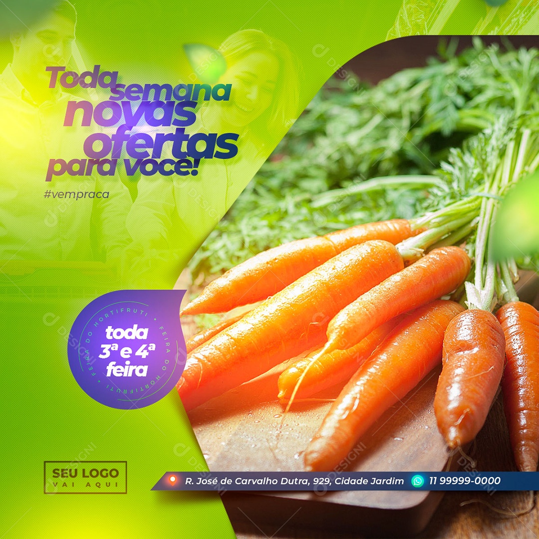 Toda Semana Novas Ofertas Para Você Social Media PSD Editável