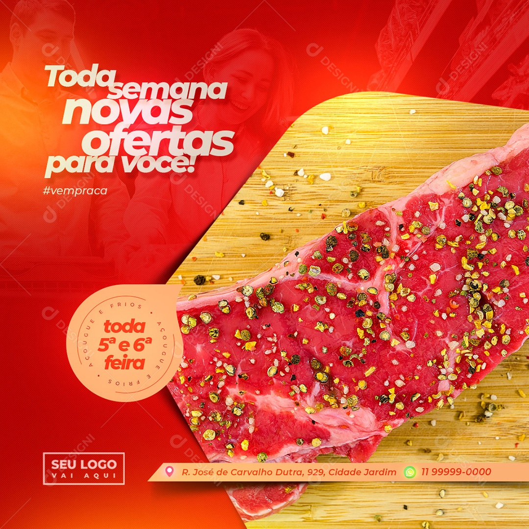 Toda Semana Novas Ofertas Para Você Social Media PSD Editável