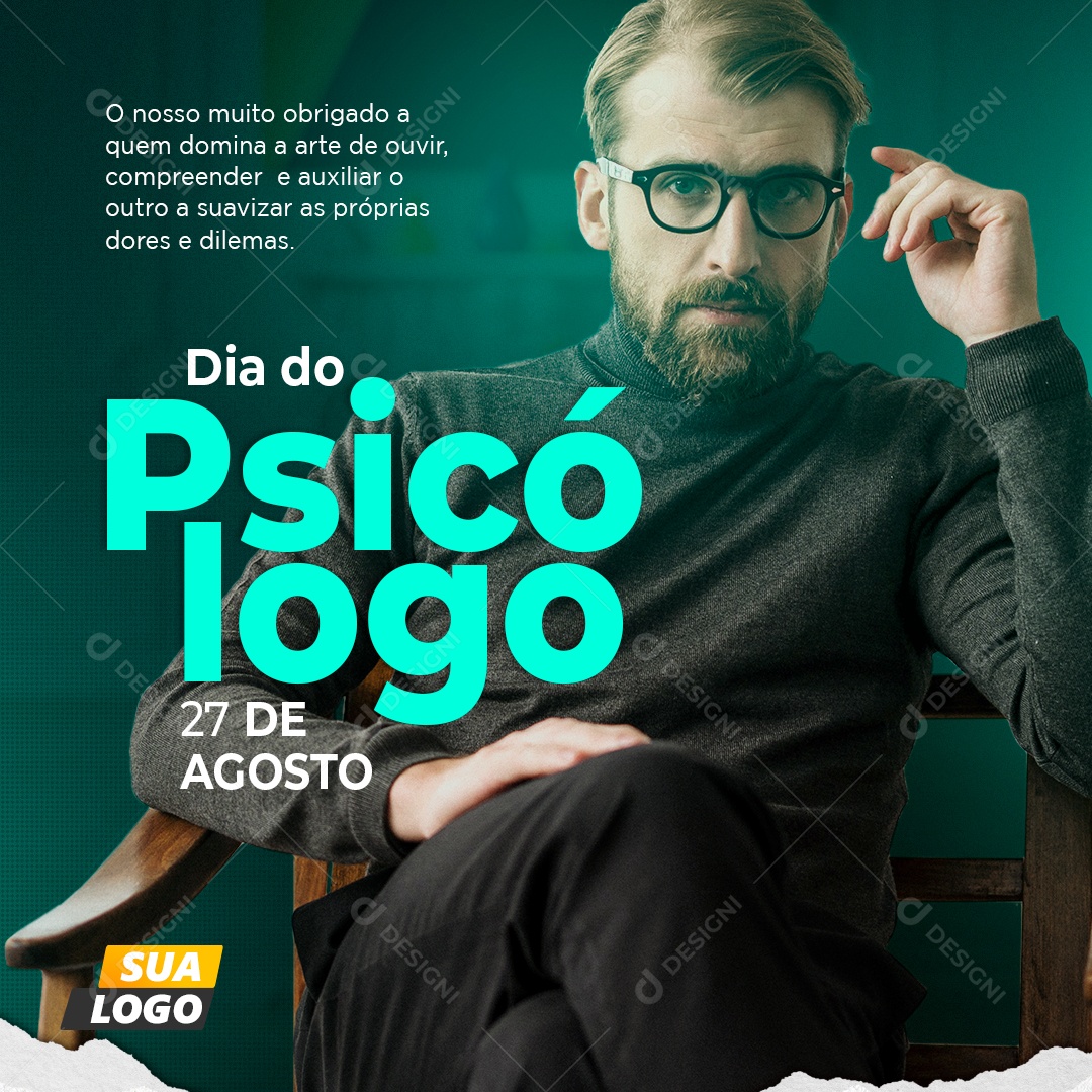 Dia Do Psicólogo 27 De Agosto Data Comemorativa Social Media PSD Editável