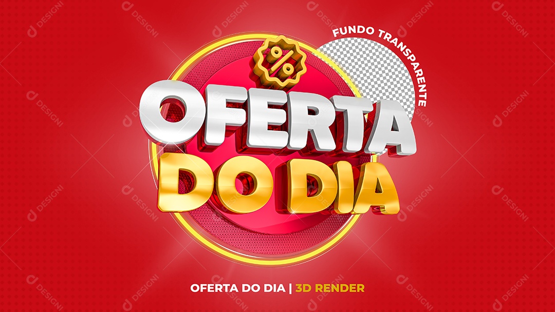 Selo 3D Oferta Do Dia PSD Premium