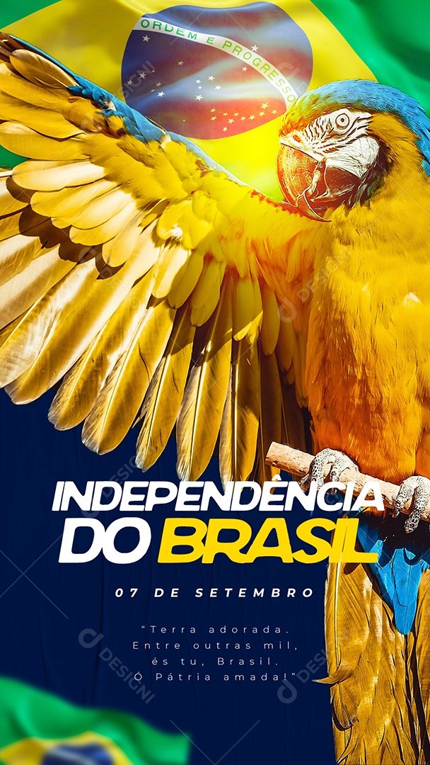 Social Media Independência do Brasil Terra Adorada PSD Editável