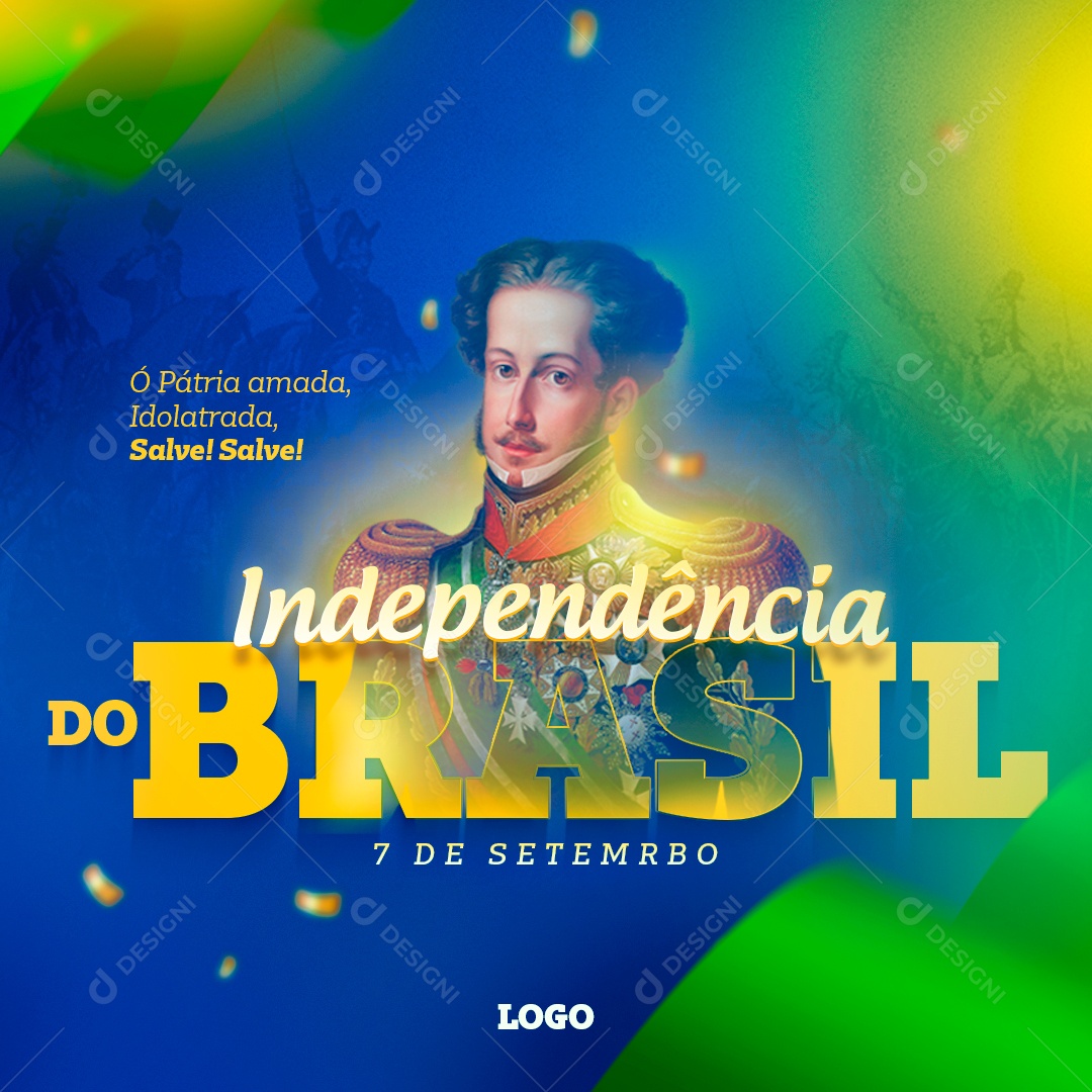 Dia 7 De Setembro Independência Do Brasil Social Media PSD Editável