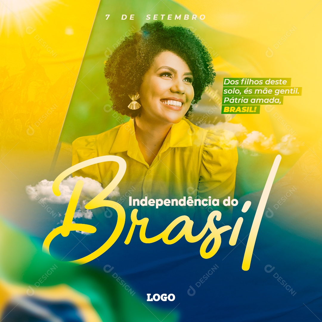 Dia 7 De Setembro Independência Do Brasil Social Media PSD Editável
