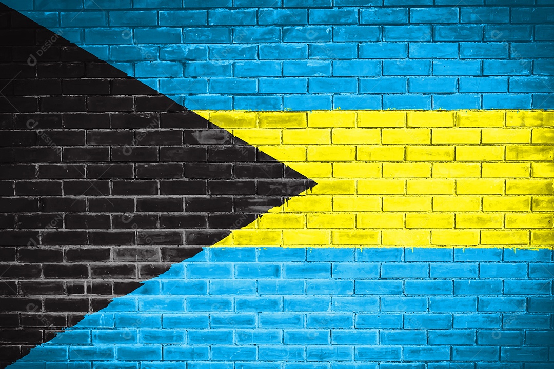 fundo de textura de parede de bandeira das bahamas