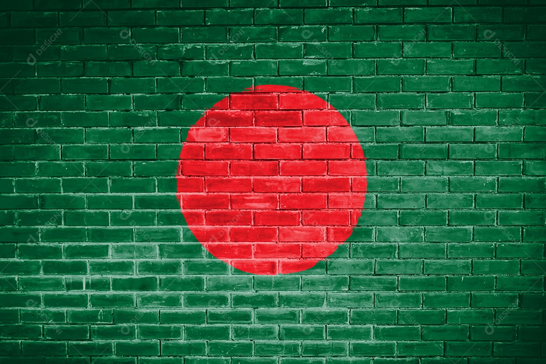 fundo de textura de parede de bandeira de bangladesh