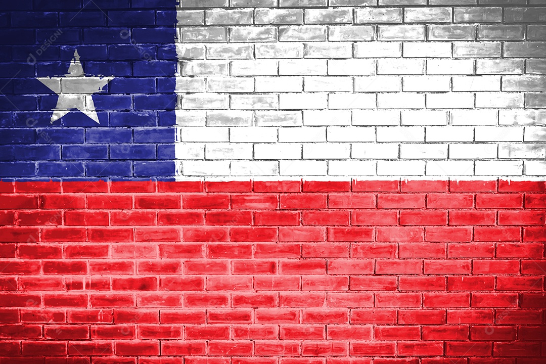 fundo de textura de parede de bandeira do chile