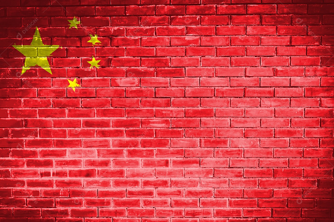 fundo de textura de parede de bandeira da china