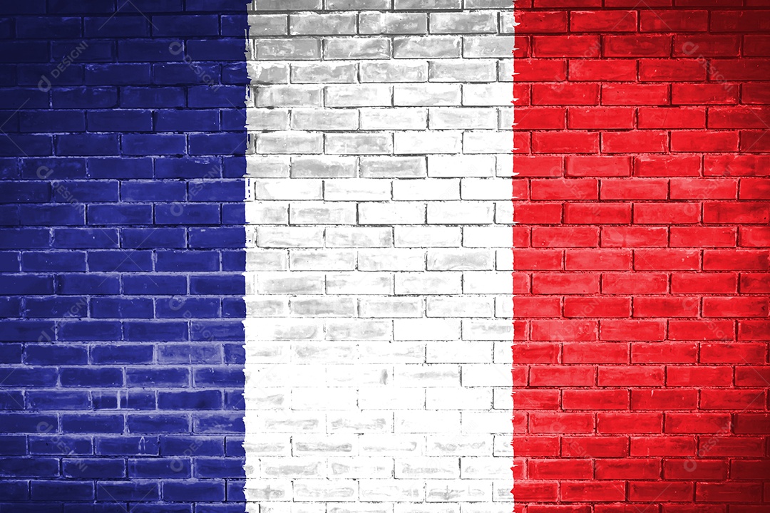 fundo de textura de parede de bandeira da frança