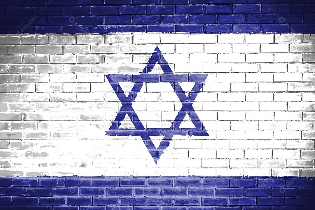 fundo de textura de parede de bandeira de israel
