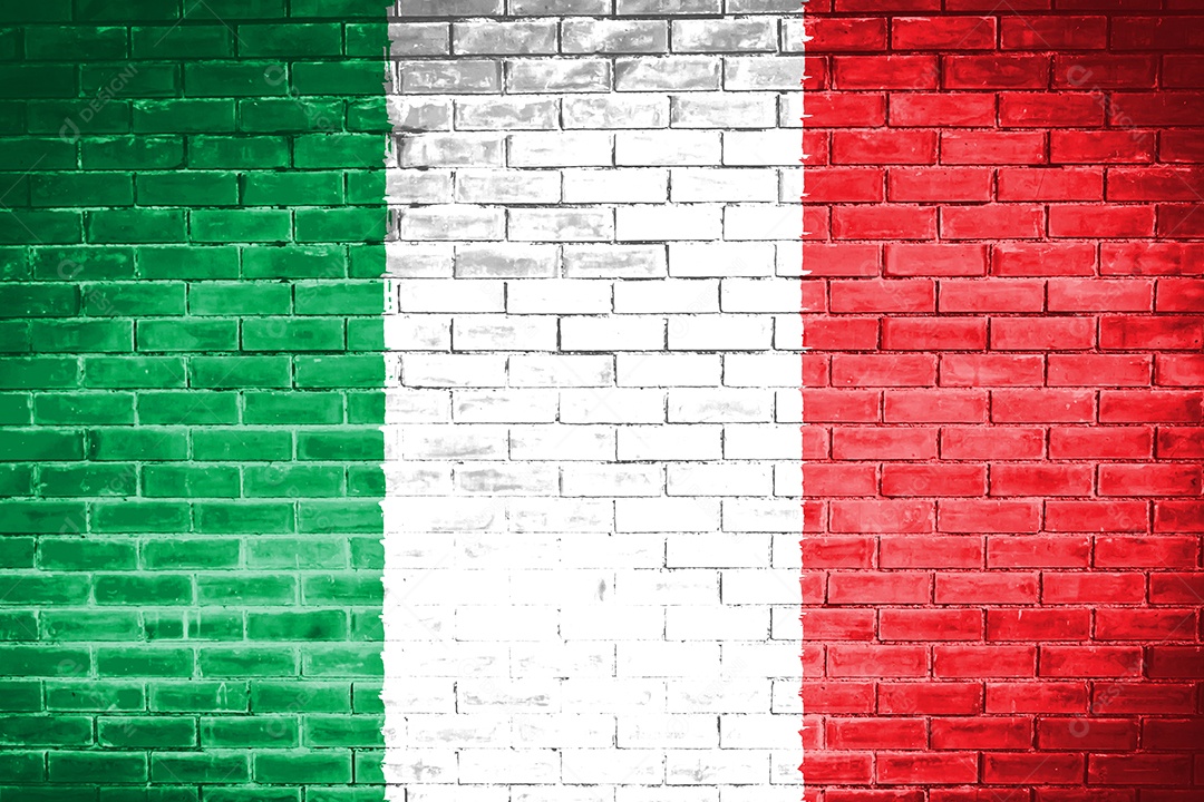 fundo de textura de parede de bandeira italiana
