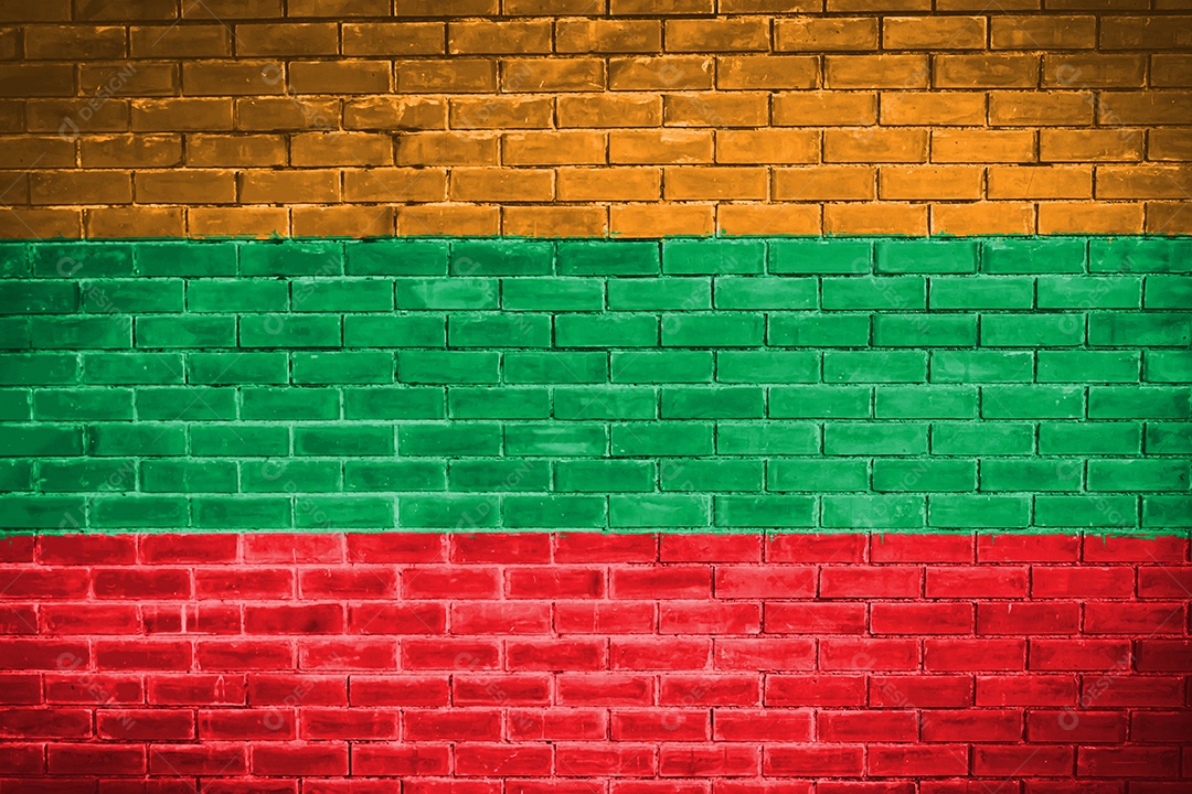 fundo de textura da parede da bandeira da Lituânia