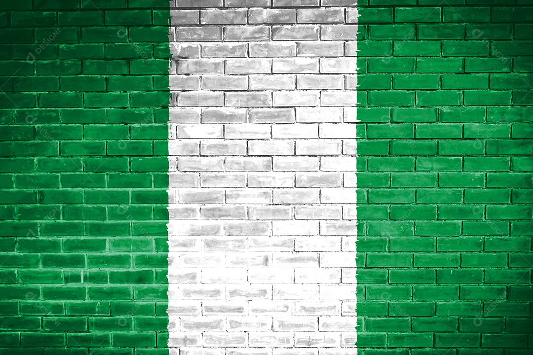 fundo de textura de parede de bandeira da nigéria