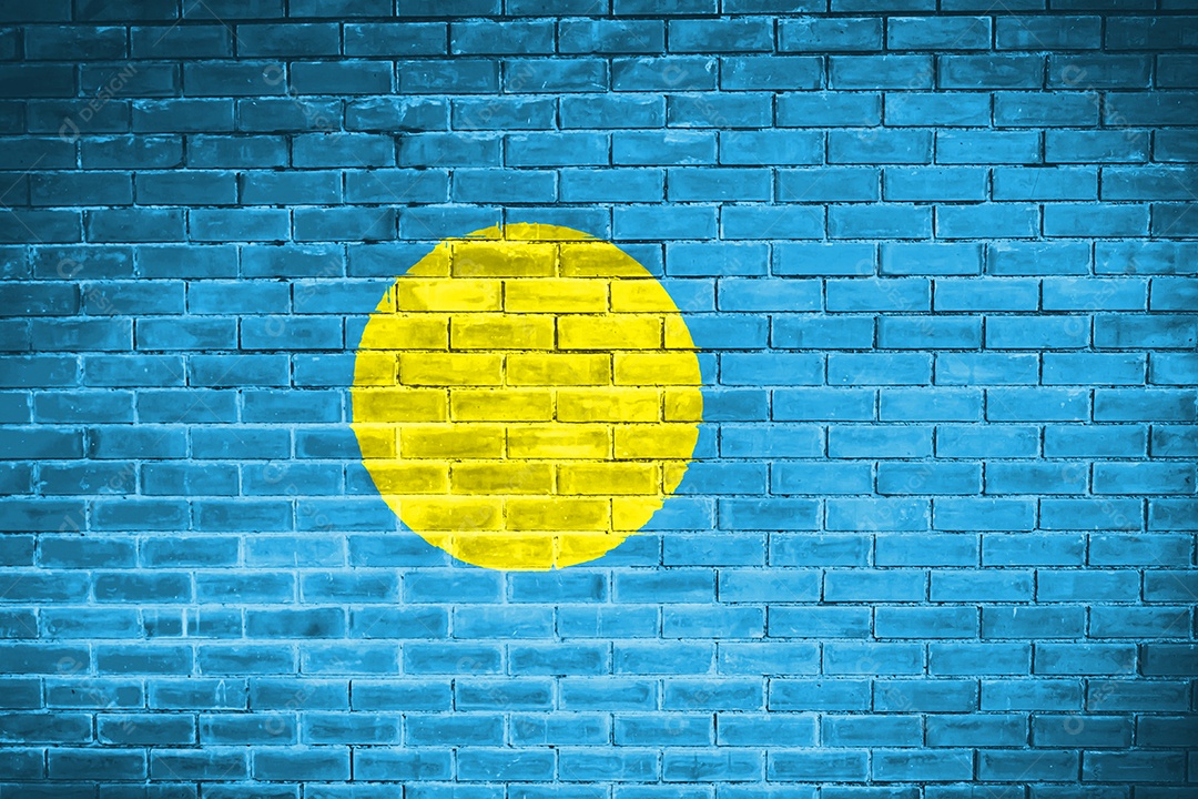 fundo de textura de parede de bandeira de palau