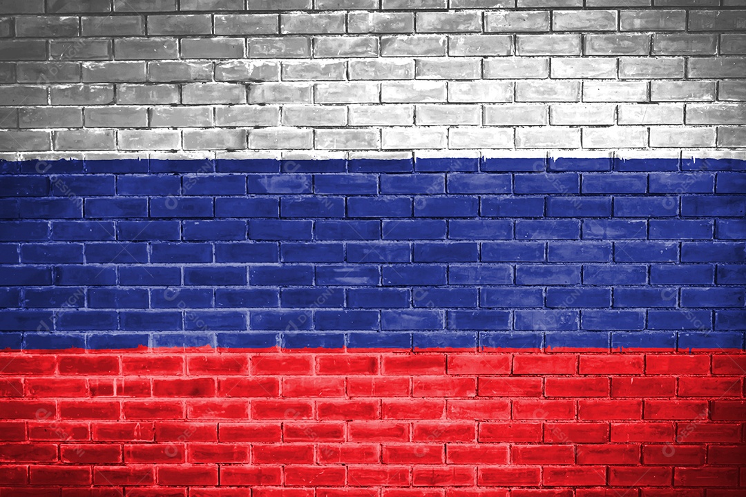 fundo de textura de parede de bandeira da rússia