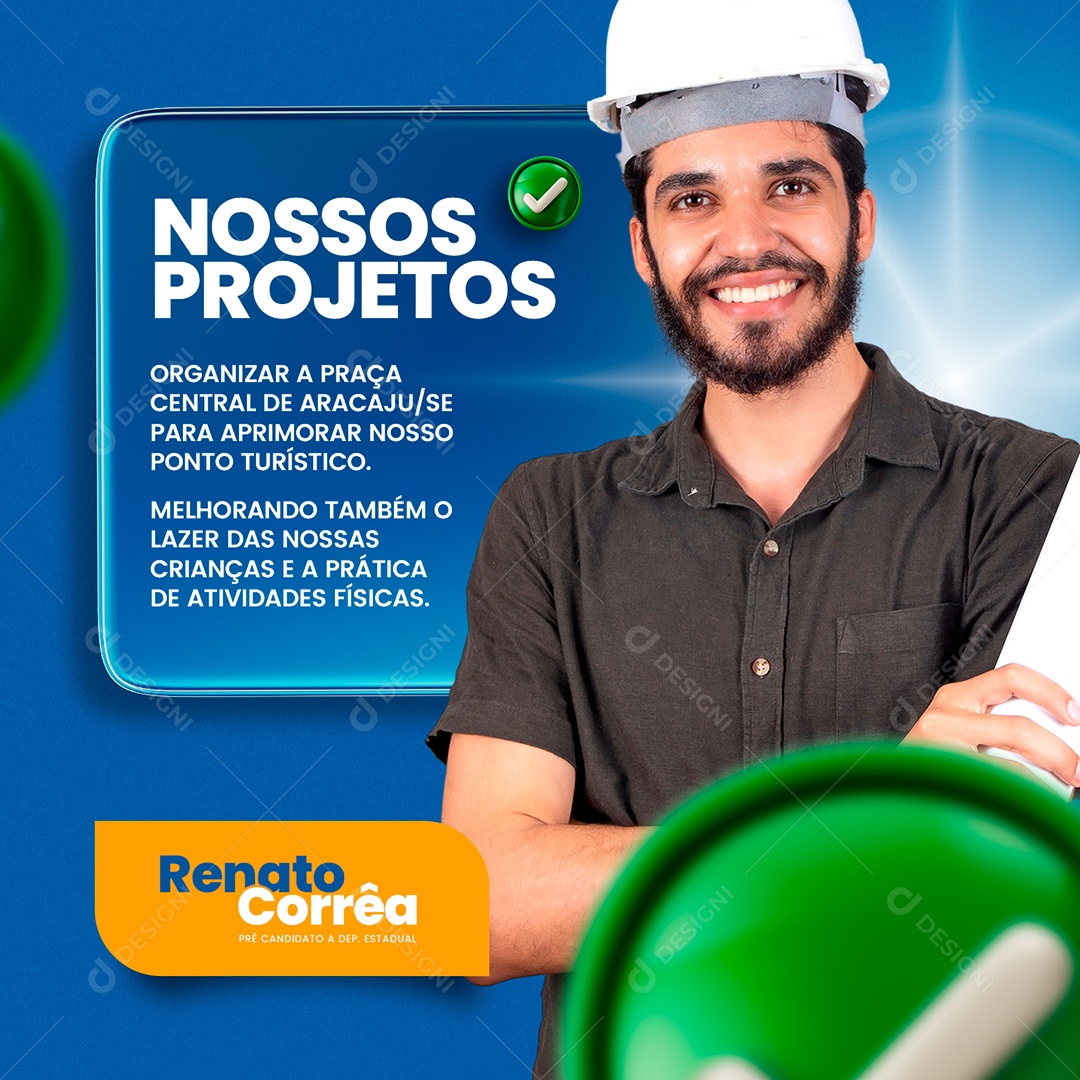 Nossos projetos Política Social Media PSD Editável