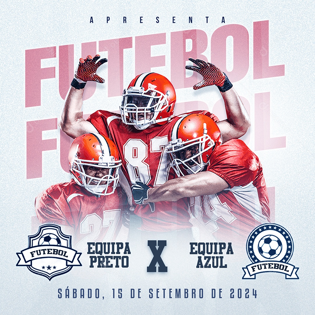 Social Jogo de Futebol Americano PSD Editável