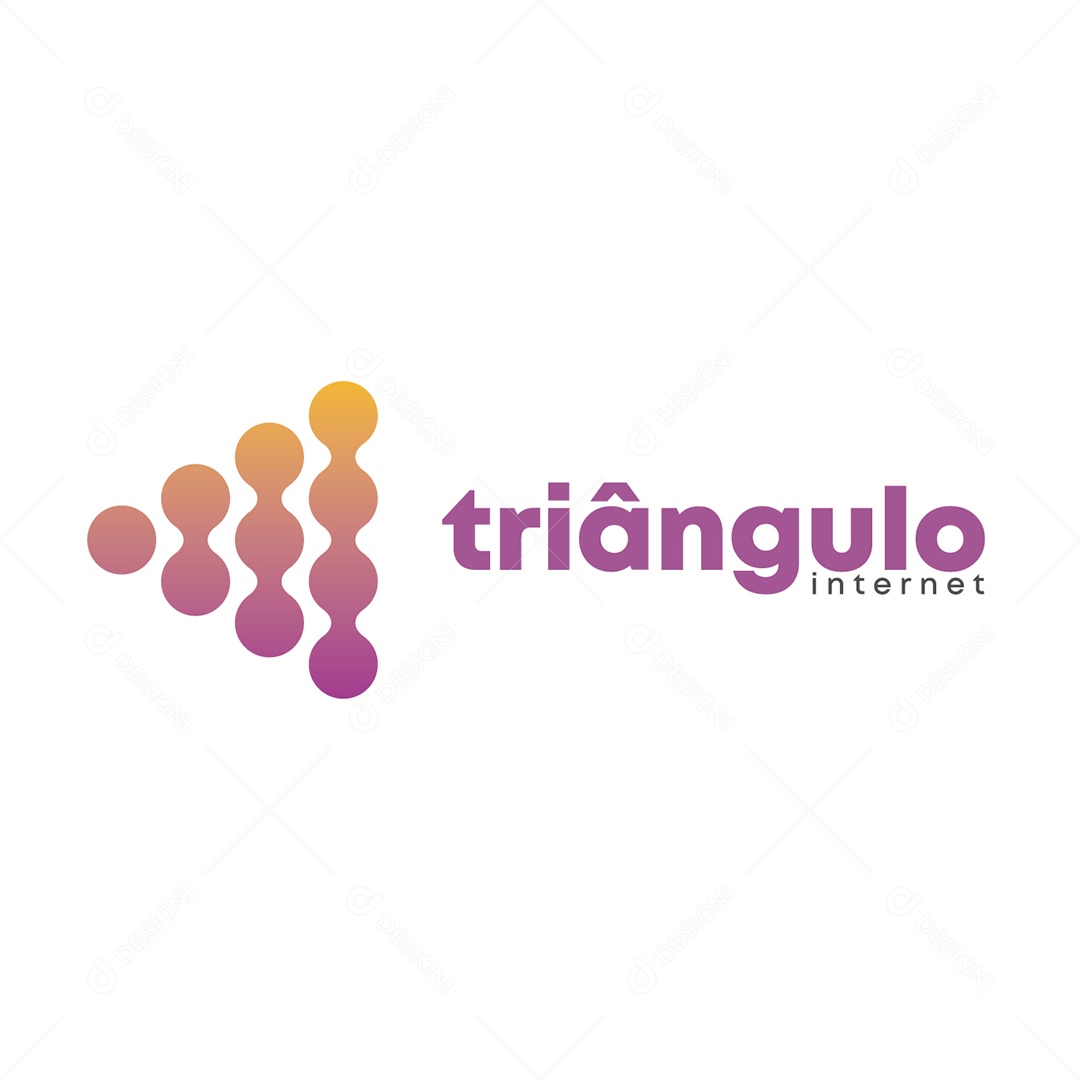 Logo Provedor de Internet Triângulo EPS Editável