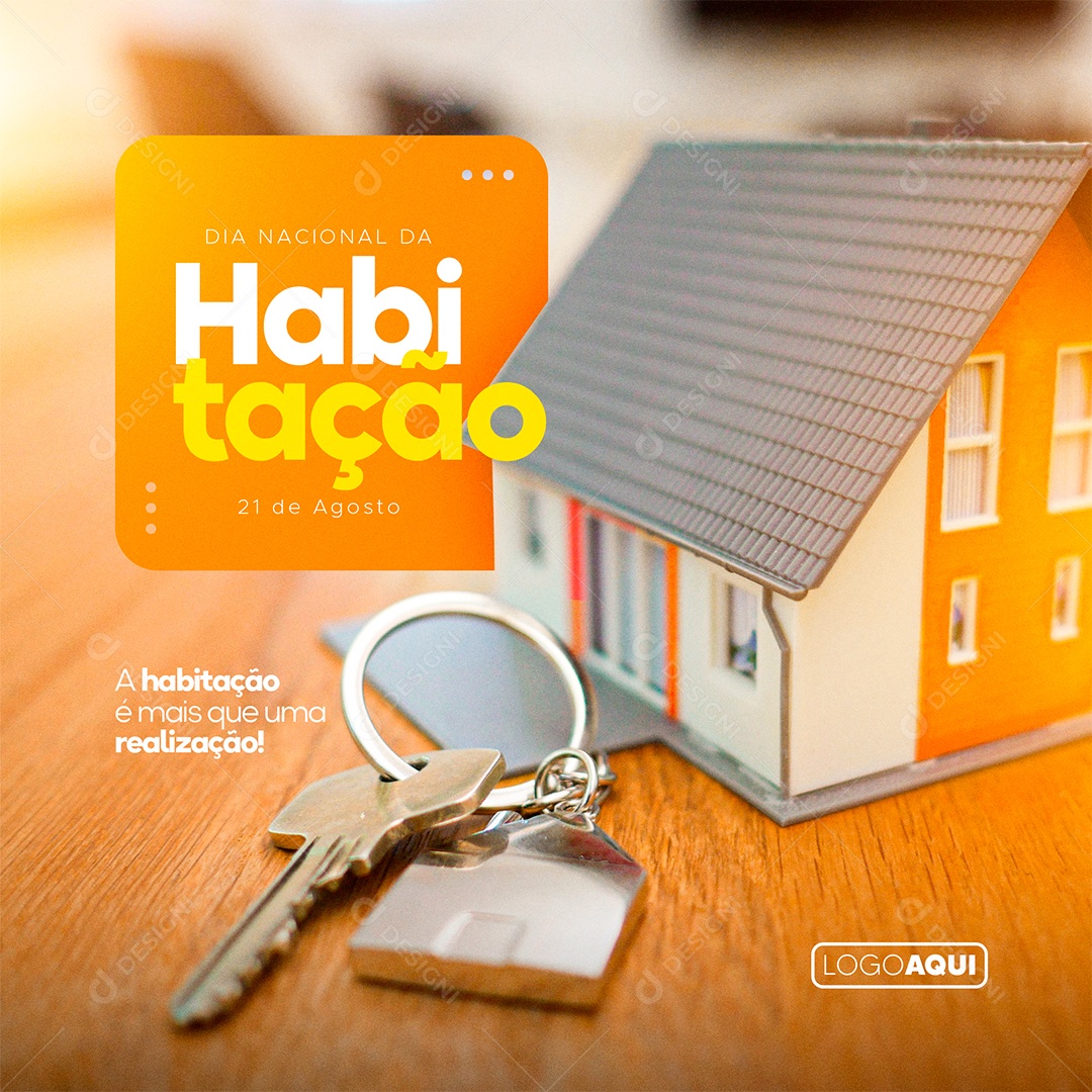 A habitação é mais que uma realização Dia da Habitação Social Media PSD Editável