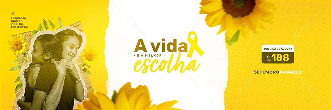 Carrossel Setembro Amarelo Mês De Prevenção Ao Suicídio Social Media PSD Editável