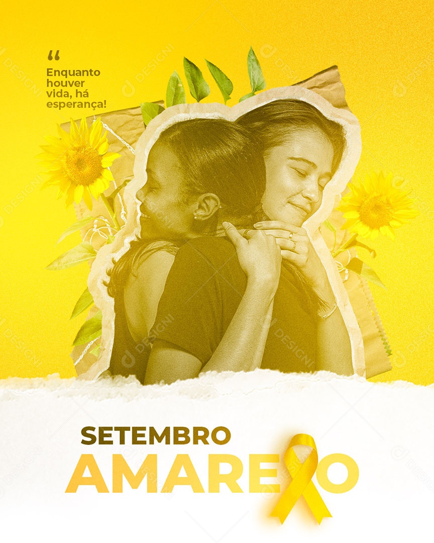 Setembro Amarelo Mês De Prevenção Ao Suicídio Enquanto Houver Vida, Há Esperança! Social Media PSD Editável