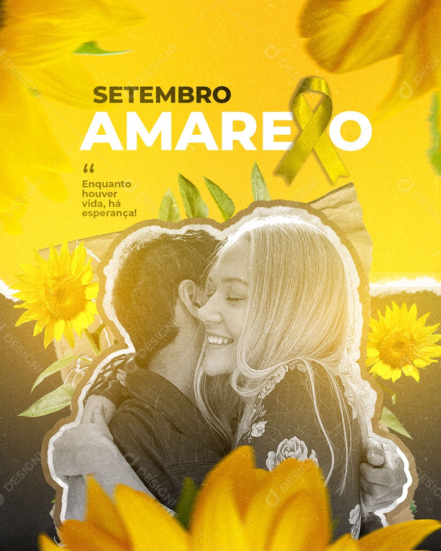 Social Media Setembro Amarelo Mês De Prevenção Ao Suicídio PSD Editável