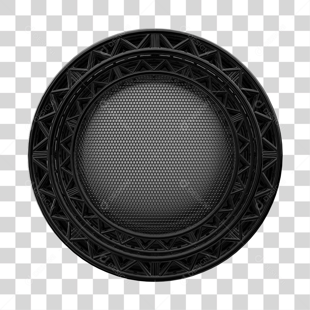 Estrutura de Ferro Redonda Elemento 3D PNG Transparente