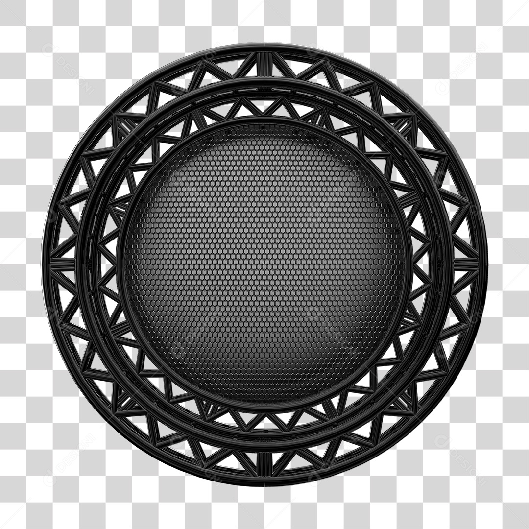 Estrutura de Ferro Para Montagem de Palco Circular Elemento 3D PNG Transparente