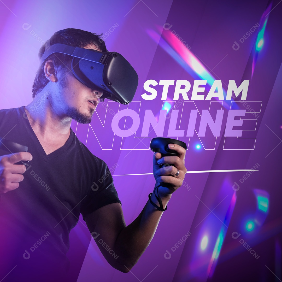 Social MediaTwitch Stream Streaming PSD Editável