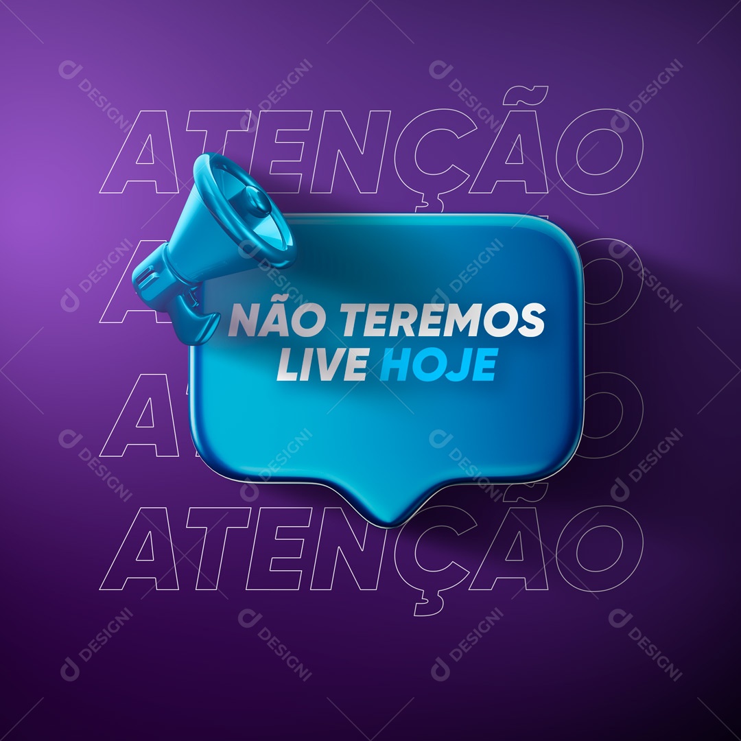 Social Media Não Teremos Live Hoje Twitch Stream Streaming PSD Editável